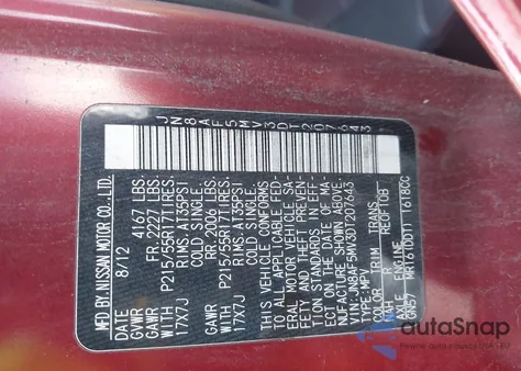 2013 Nissan Juke Sl из США, поврежденный, VIN JN8AF5MV3DT207643